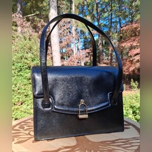 Vintage 1950's Coblentz Originals Black Leather Arm Bag Mini Bag